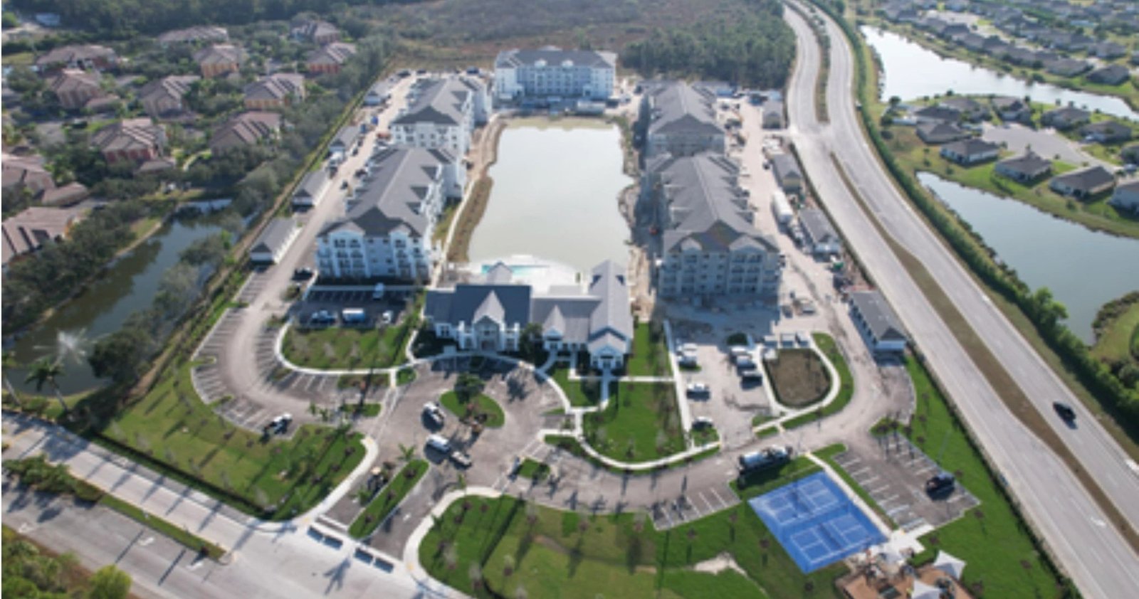 Aerial view of Entrada Apartments — Cape Coral